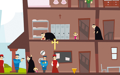   Operation: Pedopriest  trata sobre curas que abusan de niños. El parlamento italiano propuso cerrar la web y se trasladó a un servidor de EE UU 