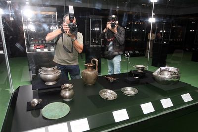 Exposición 'El oro de los Argonautas', en el Museo Arqueológico de Sevilla.