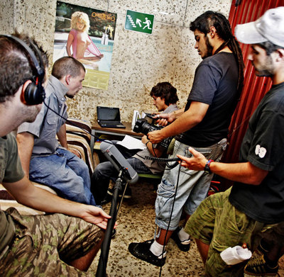 Rodaje de la webserie  Malviviendo. 