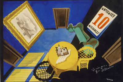  Los medios seres  (1929), cuadro para la obra homónima de Gómez de la Serna, de José de Almeida Negreiros.