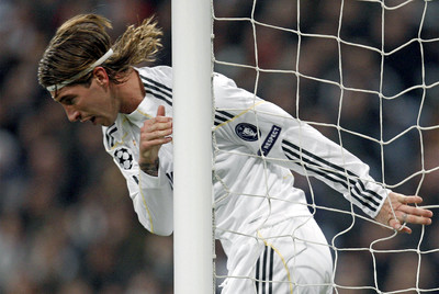 Sergio Ramos, en un partido de  Champions  con el Madrid.