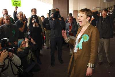 La líder del Partido Verde, Caroline Lucas.