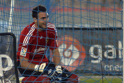 Roberto se lamenta tras encajar un gol del Xerez.