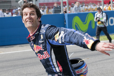 Max Webber, exultante tras su triunfo en el circuito de Montmeló.