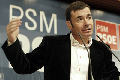 Tomás Gómez durante un acto del PSM en diciembre de 2009.