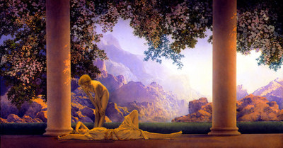  Daybreak,  del pintor e ilustrador Maxfield Parrish, uno de los cuadros que sale a la venta.