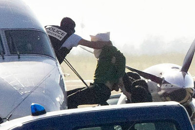 Traslado de Ata desde el aeropuerto de Biarritz a París, el pasado sábado.