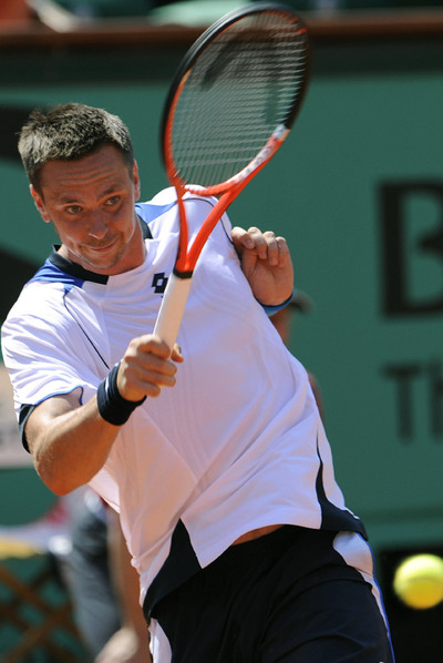Robin Soderling, durante su partido contra Laurent Recouderc.