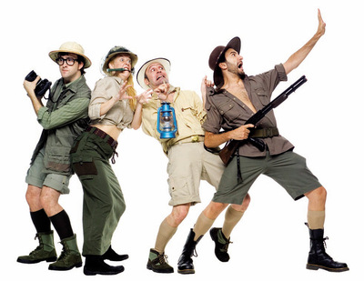 Los cuatro intérpretes de la compañía Yllana que presenta hoy la obra   Zoo   en El Ejido.