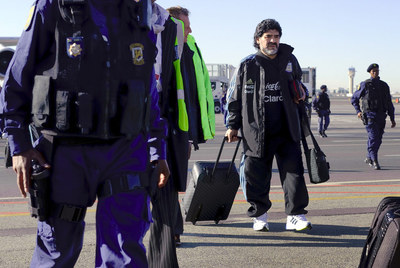 MARADONA YA ESTÁ EN SUDÁFRICA