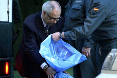 Luis García,  Luigi,  a su llegada a la Audiencia Nacional.