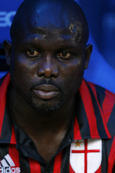 Weah, ayer en el Bernabéu.