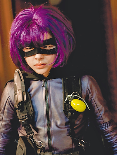  Chloe Moretz en su papel de Hit Girl 