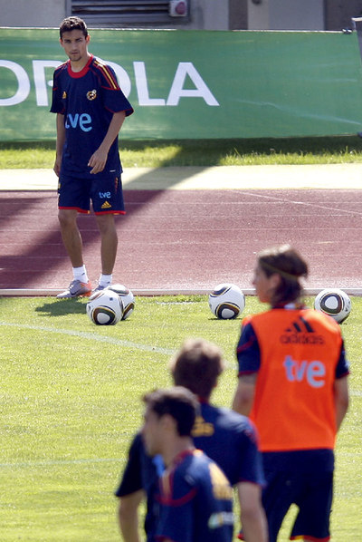 Navas, a punto de tirar un córner.