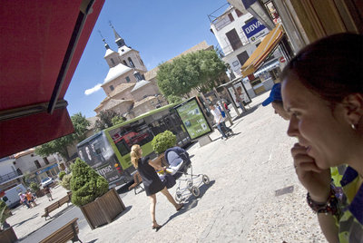Una de las calles de Arganda del Rey donde esta semana se celebra el festival Rock in Rio.