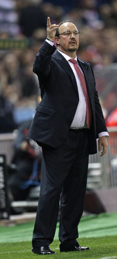 Rafa Benítez, durante un partido del Liverpool.
