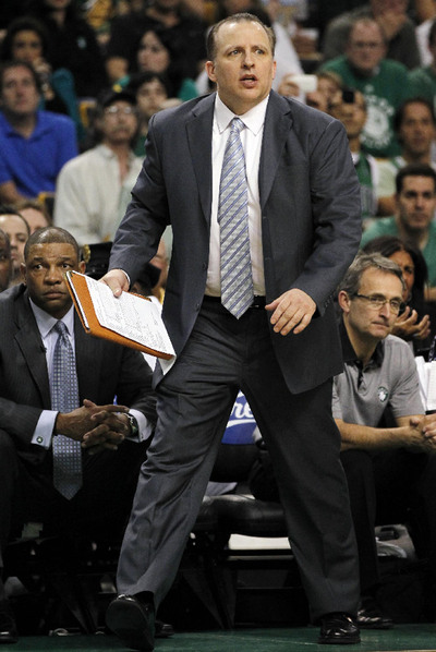 Tom Thibodeau, en uno de los partidos de la fase final de la NBA.
