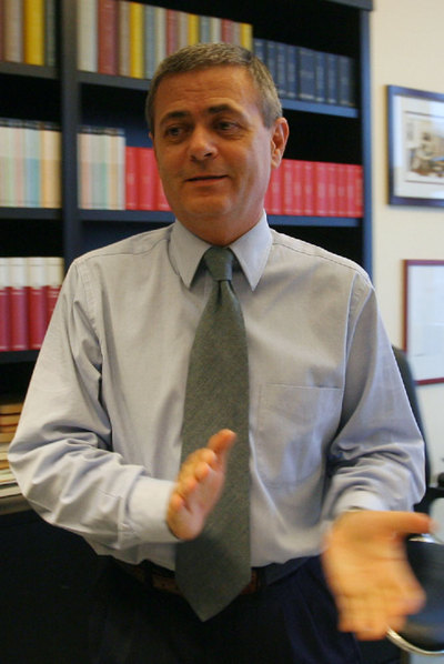 Ezio Mauro, en la sede de  La Repubblica  en Roma.