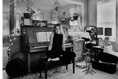 Ingrid Jensen en su casa de Nueva York. 