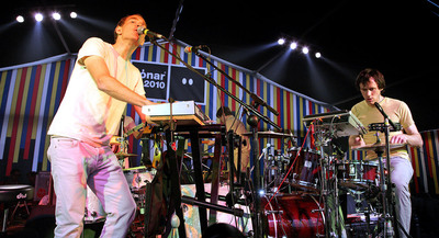 Un momento de la actuación del grupo canadiense Caribou en el Festival Sónar 2010.