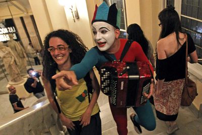 Uno de los artistas de  Las noches bárbaras  en el Círculo de Bellas Artes.