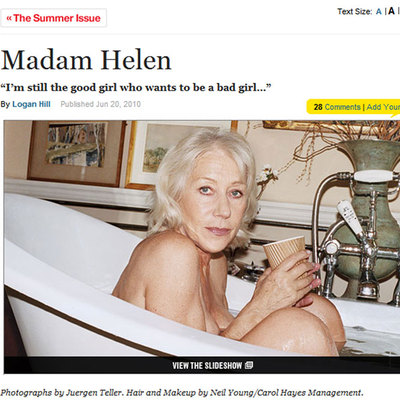 Helen Mirren, en el  New York Magazine. 