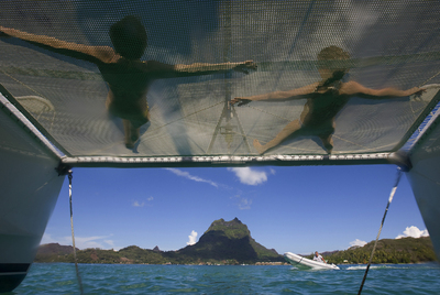 Viaje en catamarán en Tahití, isla al sur del Pacífico