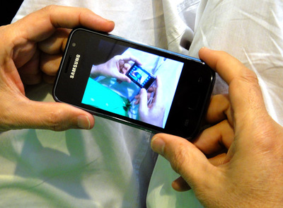 El   Galaxy   en mis manos.