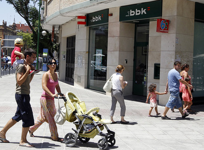Oficina de la BBK en la calle Luis Montoto, de Sevilla.