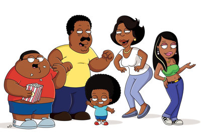 Los principales personajes de  The Cleveland show. 