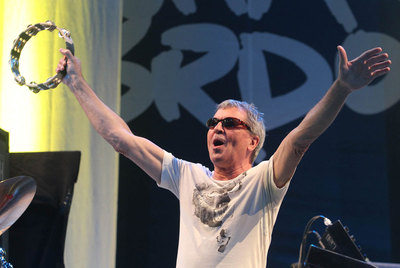 El cantante Ian Gillan, durante la actuación del grupo Deep Purple el sábado en el Teatro de La Axarquía de Córdoba.