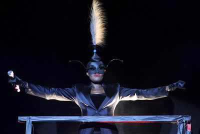 Grace Jones en el Lovebox Festival, en Victoria Park, Londres.