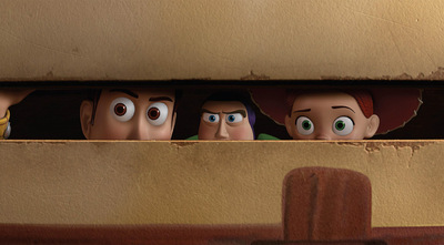 Woody, Buzz Lightyear y Jessie.