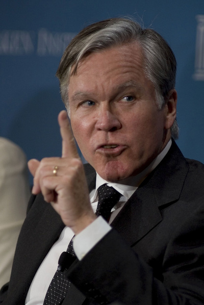 Bill Keller, director de  The New York Times,  interviene el pasado mes de abril en una mesa redonda en California sobre el futuro del periodismo.