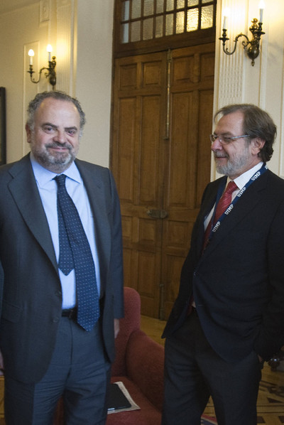 Ignacio Polanco (izquierda) y Juan Luis Cebrián.