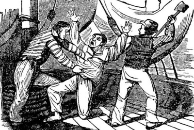 El abordaje a la  Morning Star .