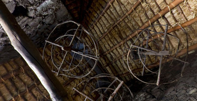 Interior de una palloza.