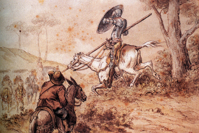 Dibujo del  Quijote  de Gustave Doré (Estrasburgo, 1832-París, 1883), Museo de Arte Moderno y Contemporáneo de Estrasburgo.
