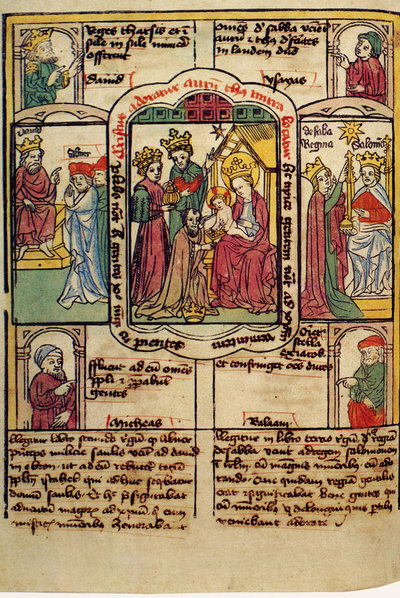 Página de la  Biblia Pauperum .