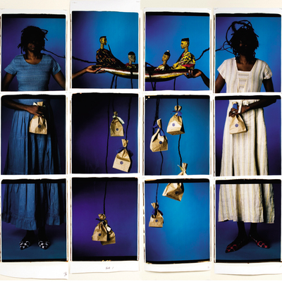 Arriba,  De las dos aguas  (2007), de Maria Magdalena Campos-Pon, de la muestra  Afro Modern .