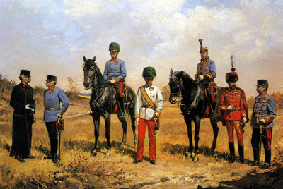  Ulanos   (1895), óleo de Oskar Brüch que se encuentra en el Museo del Ejército de Viena. 