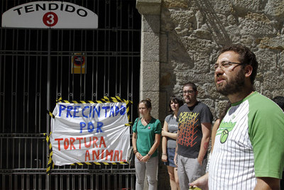 Cierre simbólico de la plaza de toros de Pontevedra