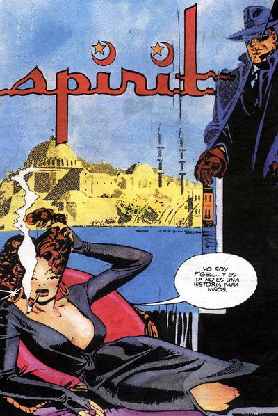 Ilustración de la obra de Will Eisner  The Spirit. 