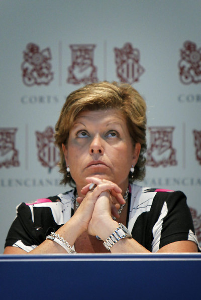 Milagrosa Martínez, presidenta de las Cortes valencianas . 