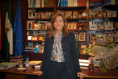 Pilar Sánchez, alcaldesa de Jerez de la Frontera (Cádiz) desde 2005, en su despacho del Ayuntamiento.