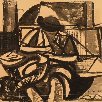 'Figura sentada' (1944), de Esteban Vicente.