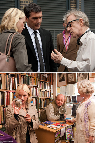 Allen con Antonio Banderas y Naomi Watts, durante el rodaje.