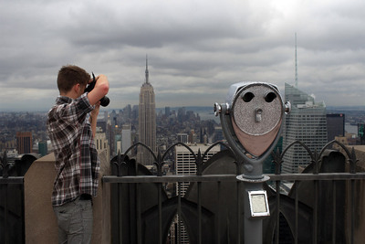 vista del edificio  art dèco  desde la terraza del Rockefeller Center.