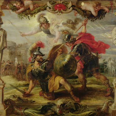  Achilles Defeating Hector , de Rubens, datada en 1630.