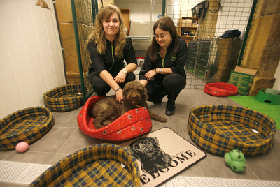 Nagore Gaztelupe (a la izquierda) y Marta Roa, en su establecimiento en San Sebastián.